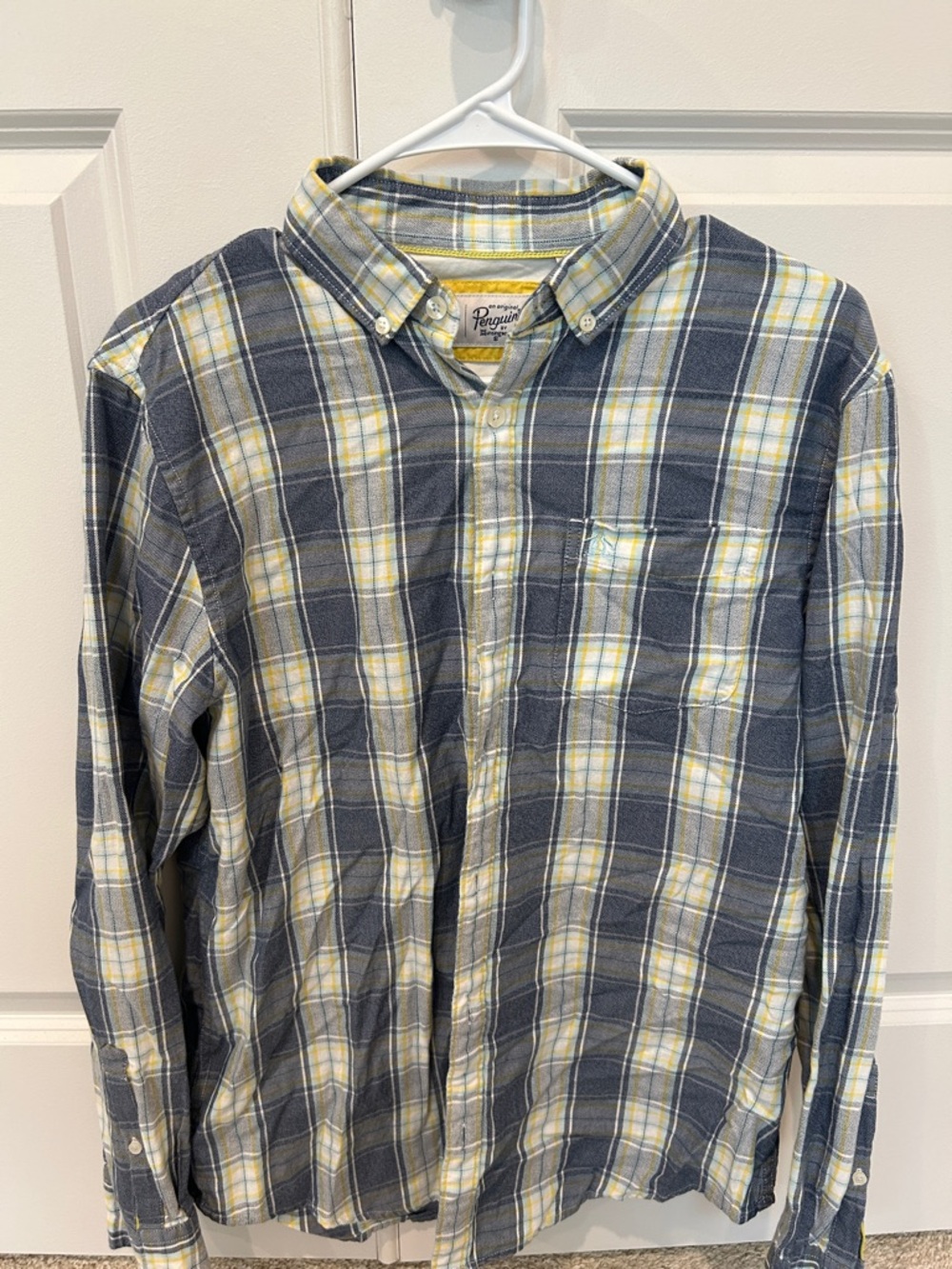 Original Penguin Gray & Yellow Plaid Button-Down Shirt
